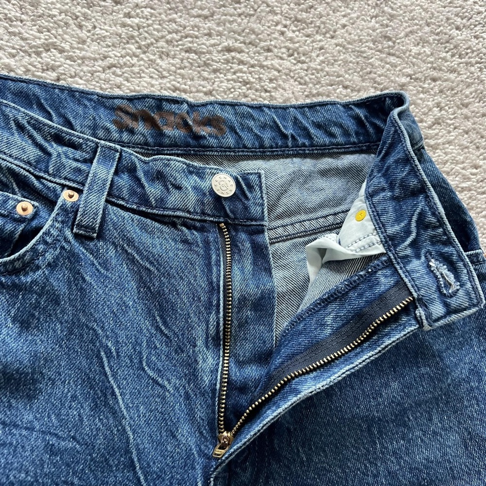 Mother HW‎ Double Stack Ankle Snap Crackle Pop Jeans Womens 27 Blue High Rise - Picture 5 of 15